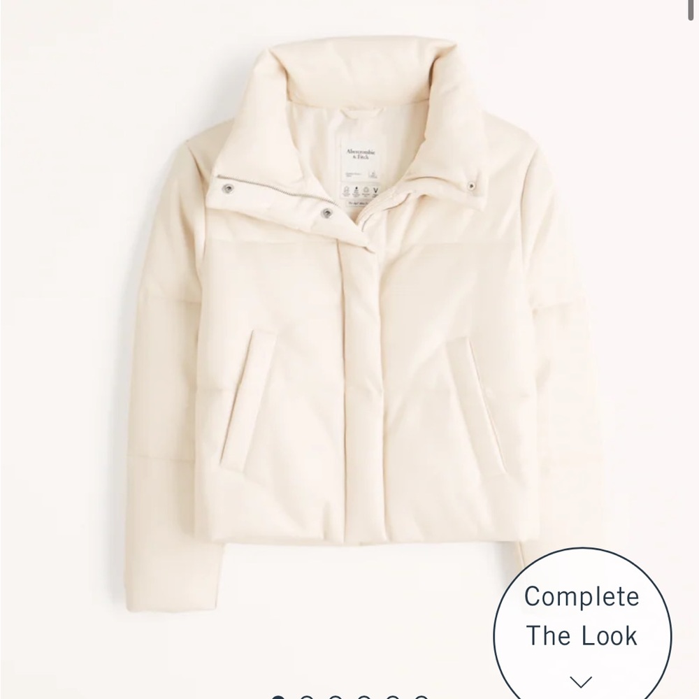 A&F Vegan Leather Mini Puffer